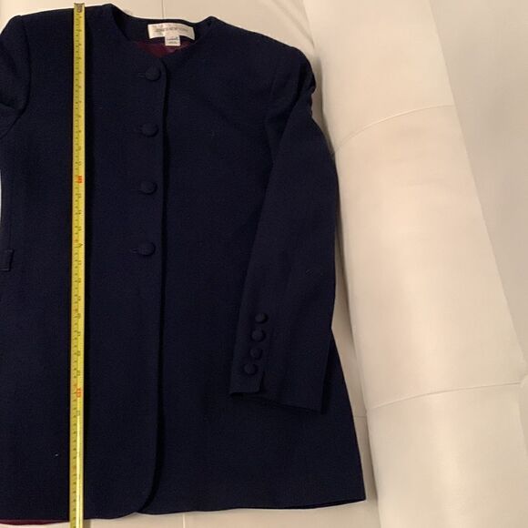 Jones New York Wool Blazer w/ Shoulder Pads Size 10 - Picture 6 of 13
